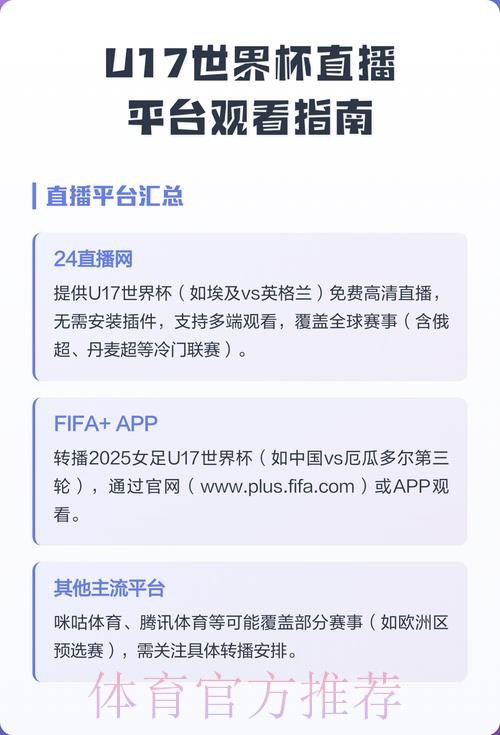 免费高清世界杯直播观看平台推荐 免费高清世界杯直播观看平台推荐